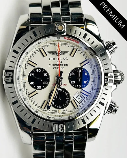 2017 Breitling Chronomat Airborne "Panda" 44MM Silver Dial Steel Bracelet (AB0115)