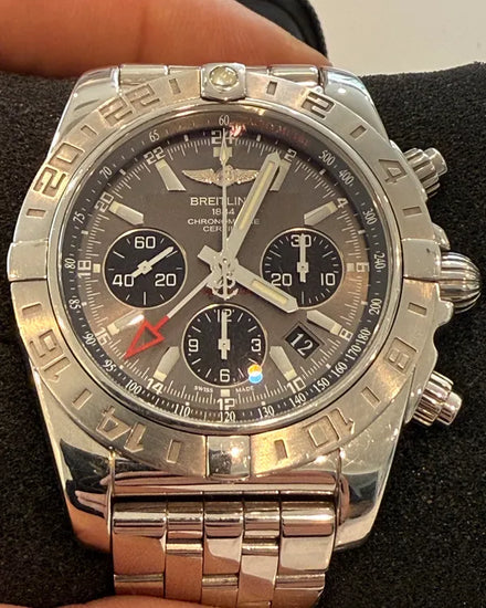 2013 Breitling Chronomat GMT 44MM Grey Dial Steel Bracelet (AB0420)