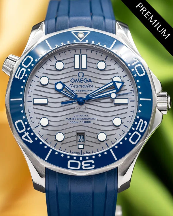 2020 Omega Seamaster Diver 300M 42MM Grey Dial Rubber Strap (210.30.42.20.06.001)