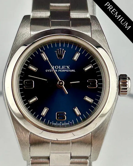 2000 Rolex Oyster Perpetual 24MM Blue Dial Oyster Bracelet (76080)