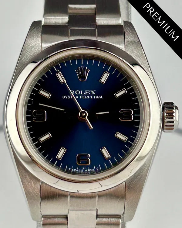 2000 Rolex Oyster Perpetual 24MM Blue Dial Oyster Bracelet (76080)