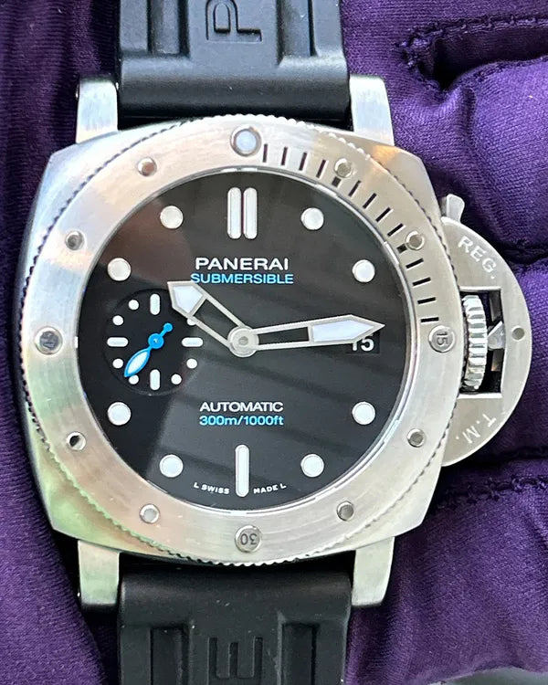 2023 Panerai Luminor Submersible 42MM Black Dial Rubber Strap (PAM00973)