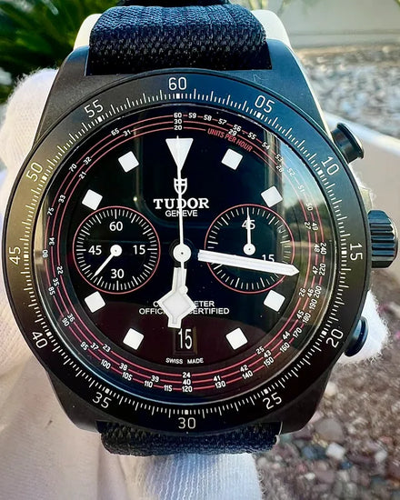2024 Tudor Pelagos FXD Chronograph "Cycling Edition" 43MM Black Dial Textile Strap (25827KN)