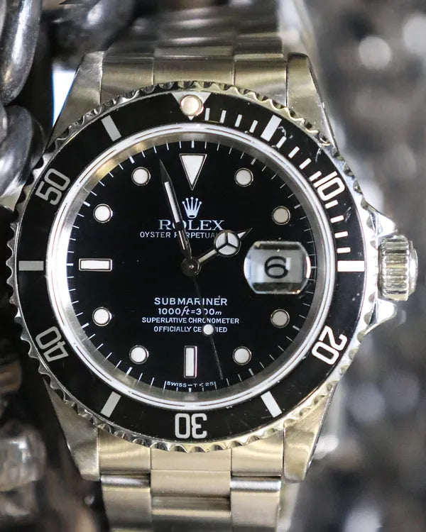 1996 Rolex Submariner Date 40MM Black Dial Oyster Bracelet (16610)