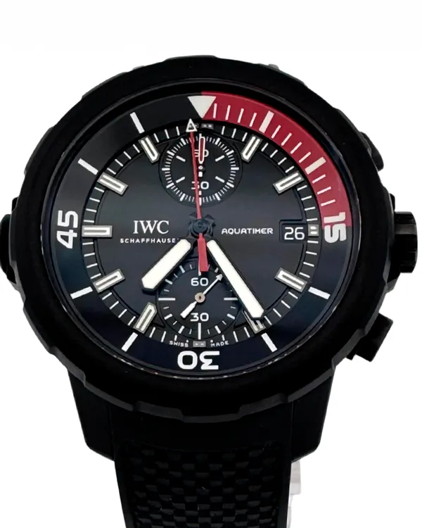 IWC Schaffhausen Aquatimer "La Cumbre Volcano" L.E. 45MM Black Dial Rubber Strap (IW379505)