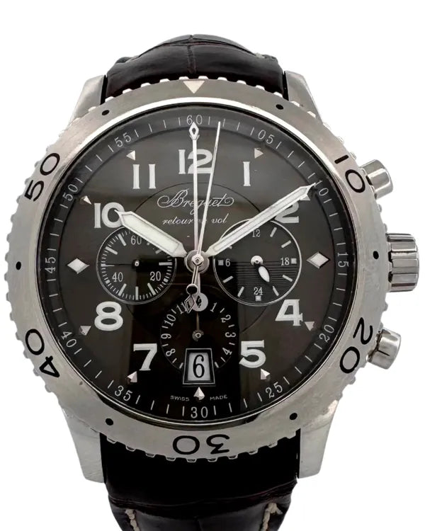 2011 Breguet Type XXI Flyback 43MM Black Dial Leather Strap (3810.ST.929.ZU)