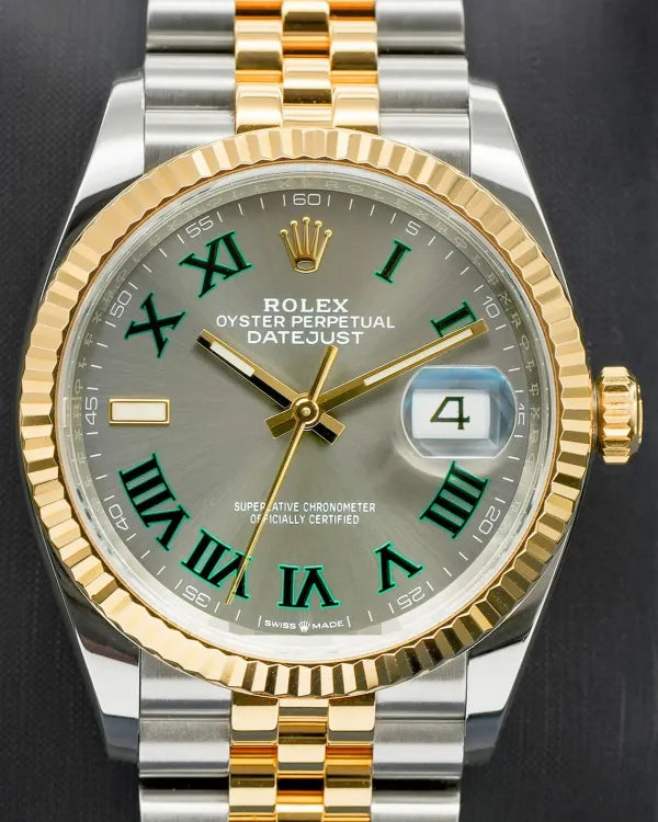2023 Rolex Datejust "Wimbledon" 36MM Slate Dial Two-Tone Jubilee Bracelet (126233)