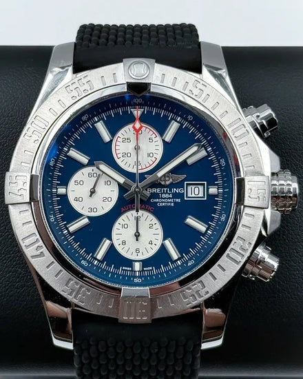 2020 Breitling Super Avenger II 48MM Blue Dial Rubber Strap (A13371111C1S1)