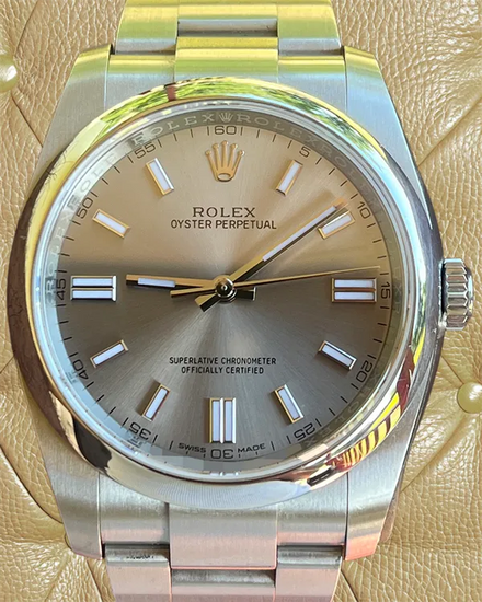 2018 Rolex Oyster Perpetual "Domino's Pizza Edition" 36MM Silver Dial Oyster Bracelet (116000)