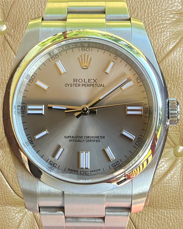 2018 Rolex Oyster Perpetual "Domino's Pizza Edition" 36MM Silver Dial Oyster Bracelet (116000)