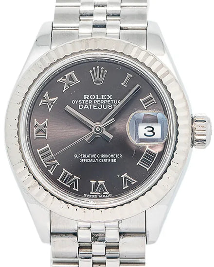 Rolex Lady-Datejust 28MM Grey Dial Jubilee Bracelet (279174)