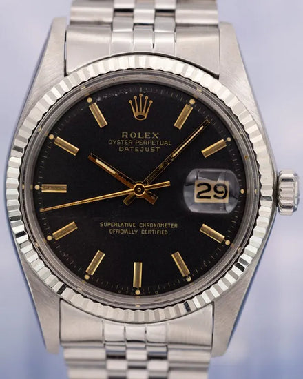 1974 (3.8 Mill Serial) Rolex Datejust 36MM Black Dial Jubilee Bracelet (1601)