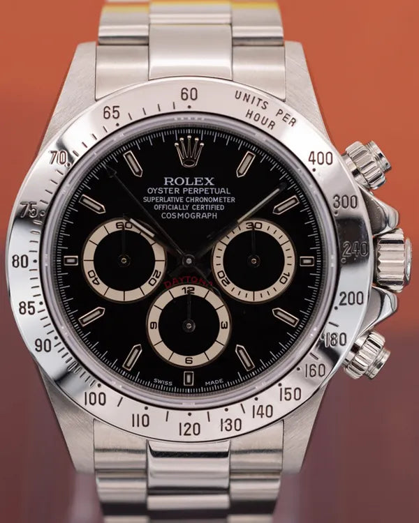 (Albert) 1999 (A Serial) Rolex Cosmograph Daytona 40MM Black Dial Oyster Bracelet (16520)