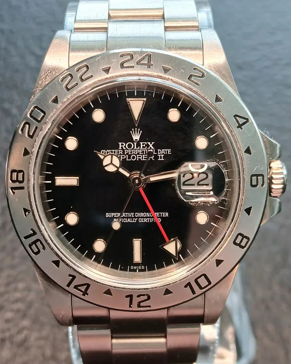 1999 Rolex Explorer II 40MM Black Dial Oyster Bracelet (16570)
