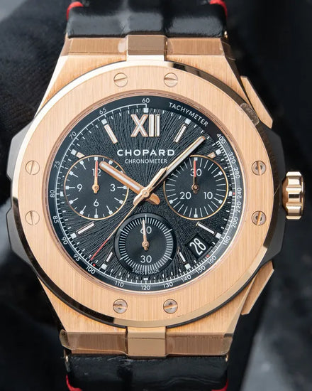 Chopard Alpine Eagle XL Chrono Flyback 44MM Black Dial Leather Strap (295387-9001)