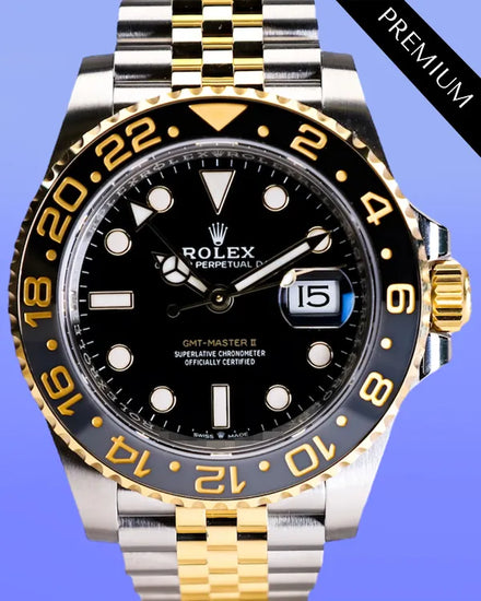 2025 Rolex GMT-Master II "Bumblebee" 40MM Black Dial Two-Tone Jubilee Bracelet (126713GRNR)