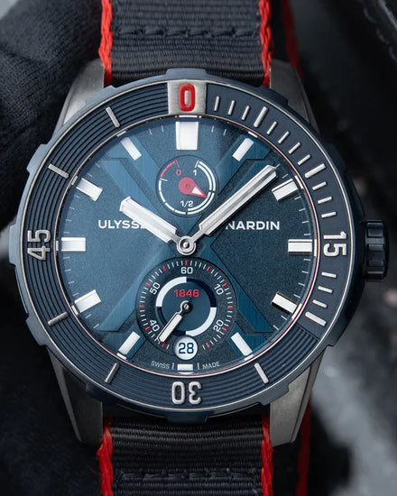 2020 Ulysse Nardin Diver Diver X Nemo Point Chronometer L. E. 44MM Blue Dial Textile Strap (1183-170LE/93-NEMO)
