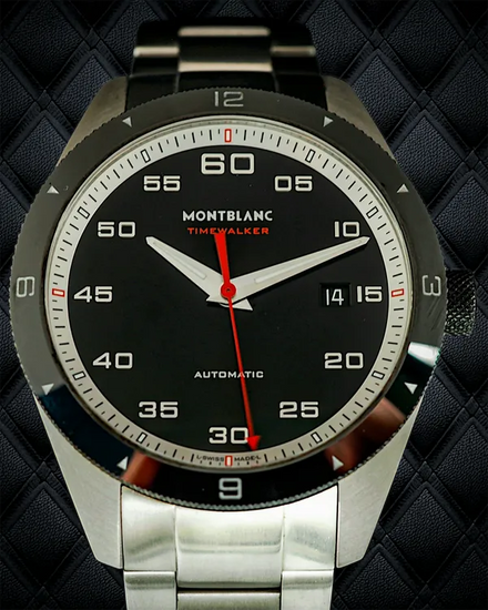 Montblanc Timewalker 41MM Black Dial Steel Bracelet (116060)