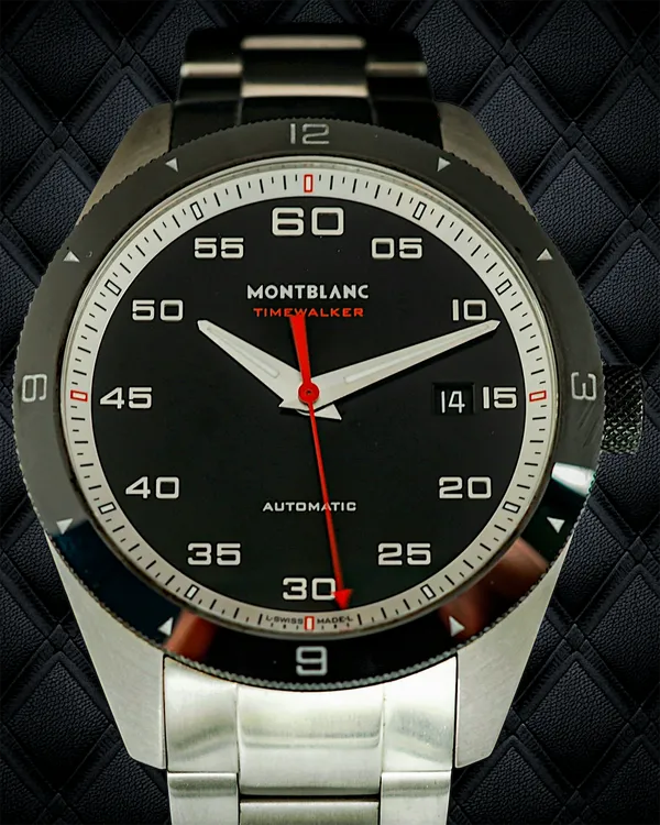 Montblanc Timewalker 41MM Black Dial Steel Bracelet (116060)