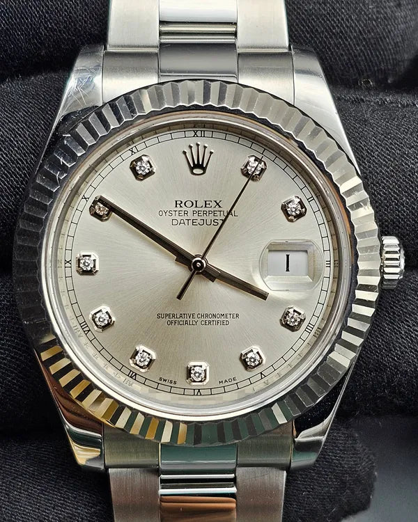 2011 Rolex Datejust II 41MM Silver Dial Oyster Bracelet (116334)