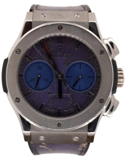 2018 Hublot Classic Fusion Chronograph "Berluti Scritto" L.E. 45MM Purple Dial Leather Strap (521.NX.050B.VR.JBER17)