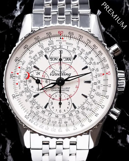 Breitling Montbrillant Datora "Triple Date" 43MM Silver Dial Steel Bracelet (A21330)