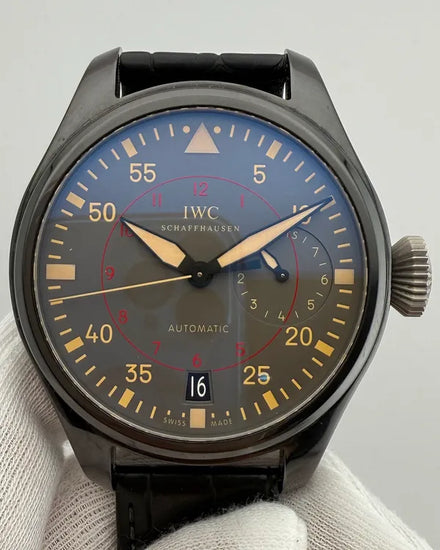 2016 IWC Schaffhausen Pilot Top Gun "Miramar" 48.6MM Grey Dial Leather Strap (IW501902)