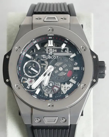 2017 Hublot Big Bang Meca-10 45MM Skeleton Dial Rubber Strap (414.NI.1123.RX)