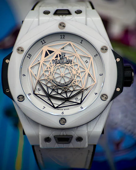 2020 Hublot Big Bang Unico Sang Bleu L.E. 45MM White Dial Leather Strap (415.HX.2027.VR.MXM19)