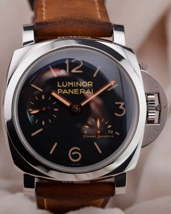 2020 Panerai Luminor 1950 3 Days 47MM Black Dial Leather Strap (PAM00423)