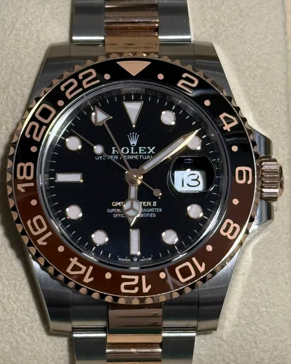 2024 Rolex GMT-Master II "Root Beer" 40MM Black Dial Two-Tone Oyster Bracelet (126711CHNR)