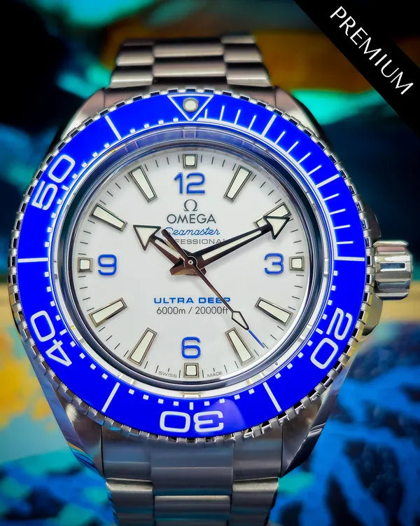 2023 Omega Seamaster Planet Ocean 6000M Ultra Deep 45.5MM White Dial Steel Bracelet (215.30.46.21.04.001)
