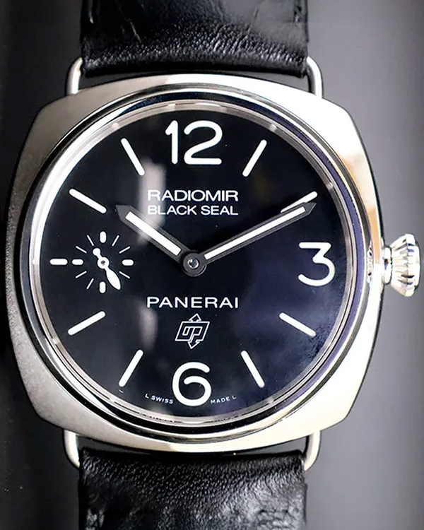 2014 Panerai Radiomir Black Seal 45MM Black Dial Leather Strap (PAM00380)