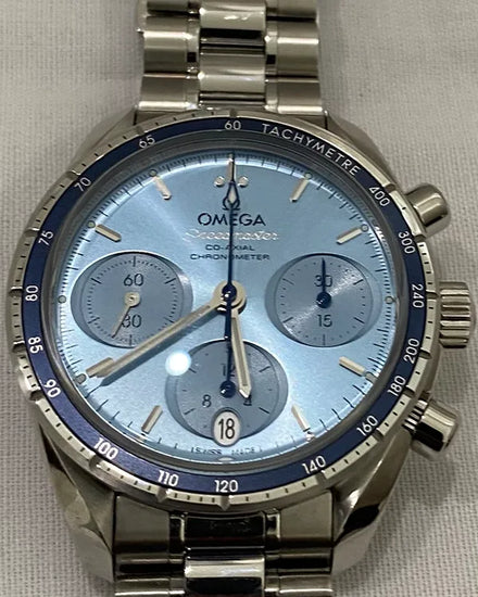 Omega Speedmaster 38MM Blue Dial Steel Bracelet (324.30.38.50.03.001)