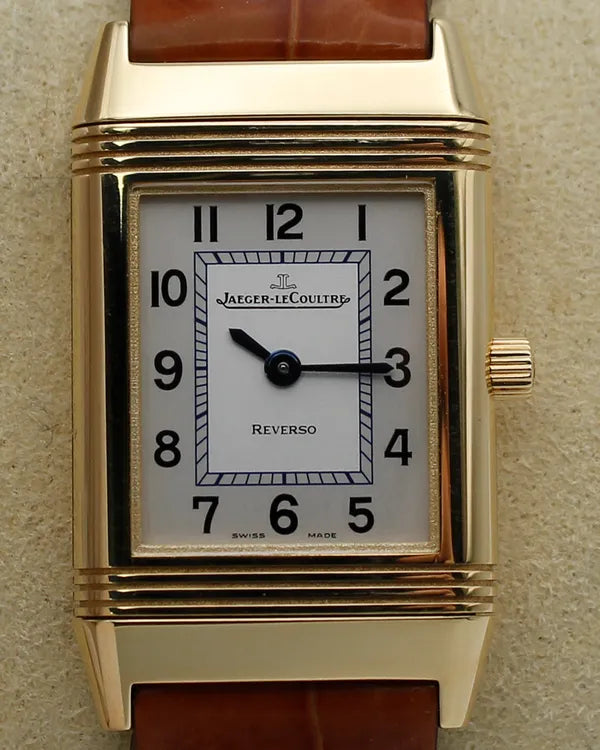 Jaeger-LeCoultre Reverso Lady 20MM Silver Dial Leather Strap (260.1.86)