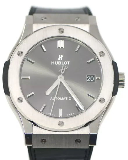 Hublot Classic Fusion Racing 45MM Grey Dial Leather Strap (511.NX.7071.LR)