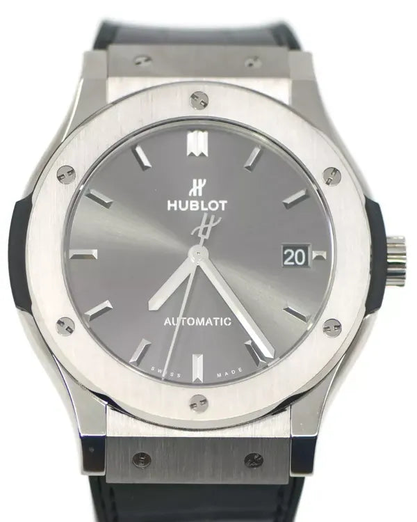 (OSCAR) Hublot Classic Fusion Racing 45MM Grey Dial Leather/Rubber Strap (511.NX.7071.LR)