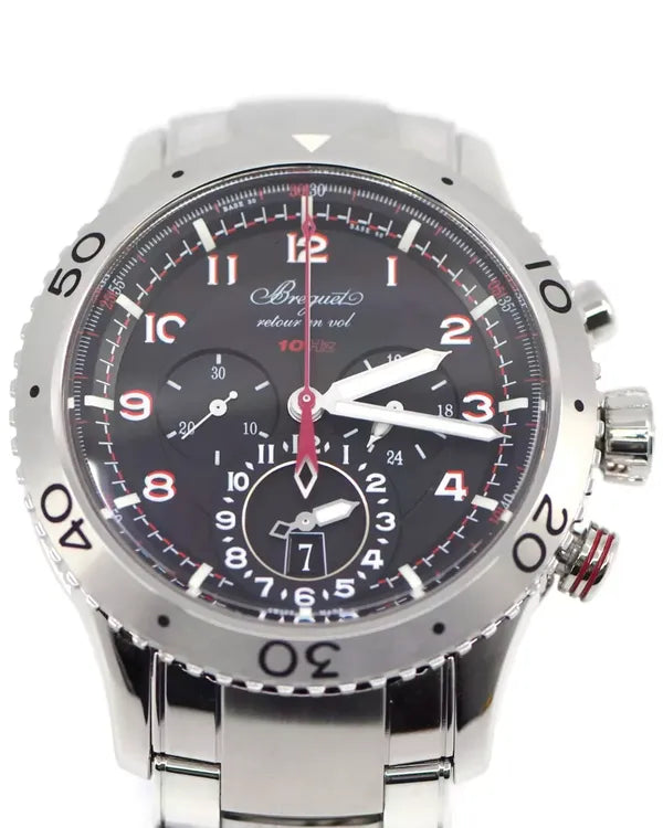 Breguet Type XXI Flyback Chronograph 44MM Black Dial Steel Bracelet (3880ST/H2/3XV)