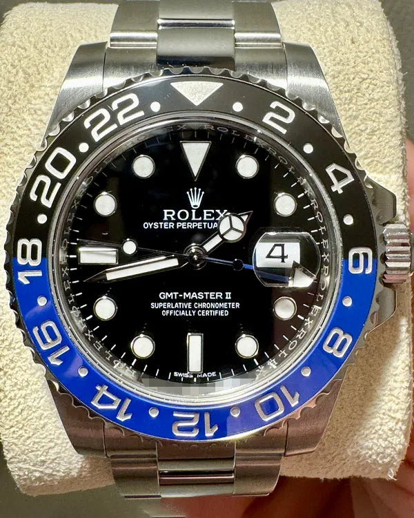 2015 Rolex GMT-Master II "Batman" 40MM Black Dial Oyster Bracelet (116710BLNR)