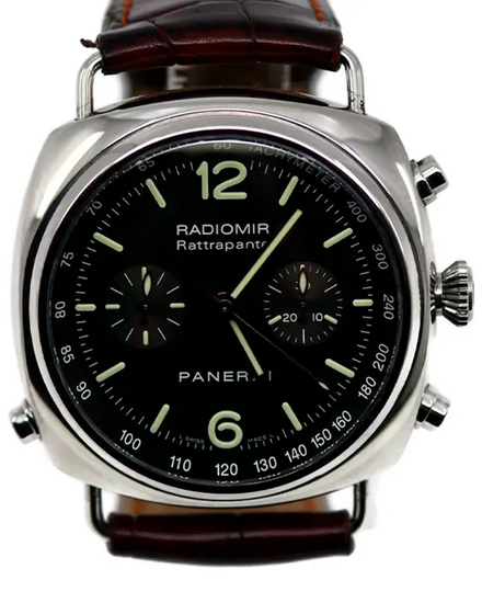 Panerai Radiomir Rattrapante 45MM Black Dial Leather Strap (PAM00214)