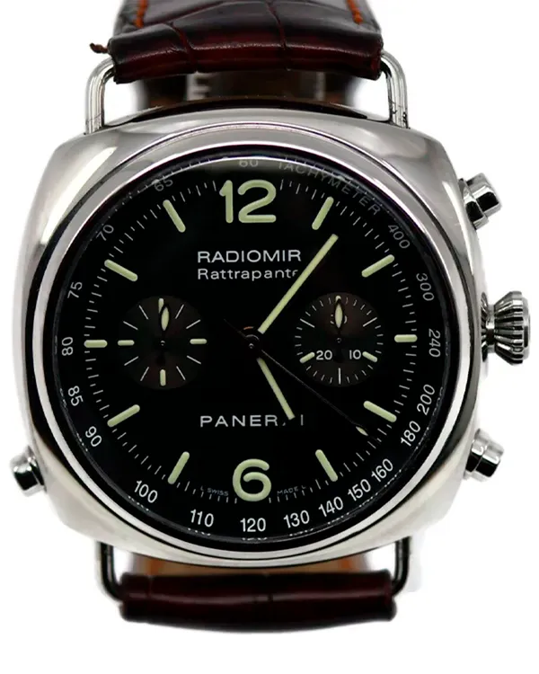 Panerai Radiomir Rattrapante 45MM Black Dial Leather Strap (PAM00214)