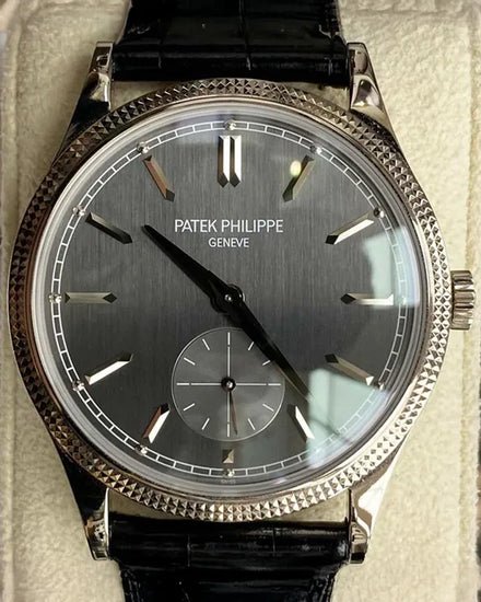 2023 Patek Philippe Calatrava 39MM Grey Dial Leather Strap (6119G-001)