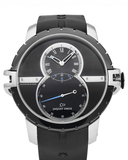 2023 Jaquet Droz Grande Seconde SW 45MM Black Dial Rubber Bracelet (J029030-40)