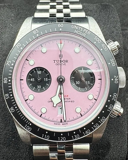 Tudor Black Bay Chrono 41MM Pink Dial Steel Bracelet (79360N)