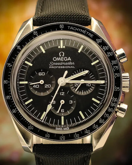 2022 Omega Speedmaster Professional Moonwatch 42MM Black Dial Leather Strap (310.32.42.50.01.001)
