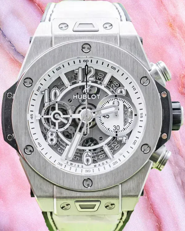 2018 Hublot Big Bang Unico 45MM Skeleton Dial Leather Strap (411.NE.2010.LR.JSM15)