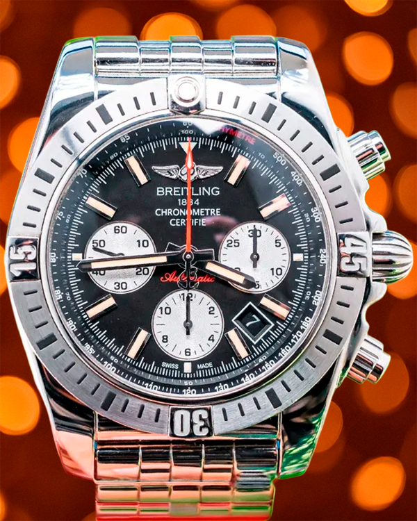 Breitling Chronomat Airborne "30th Anniversary" 44MM Black Dial Steel Bracelet (AB01154G/BD13)