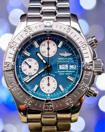 Breitling Superocean Chronograph II 42MM Blue Dial Steel Bracelet (A13340)