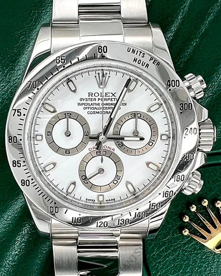 Rolex Cosmograph Daytona 40MM White Dial Steel Bracelet (116520)