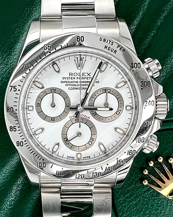 Rolex Cosmograph Daytona 40MM White Dial Steel Bracelet (116520)